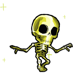Gold Skeleton Moving