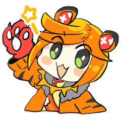 Rara-chan stickers for the tiger year