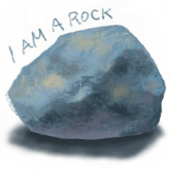 A blue rock