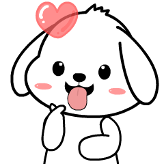 Lovely White Dog : Animated