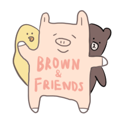 peanut pig x BROWN & FRIENDS