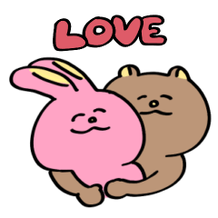 Love bear and rabbit