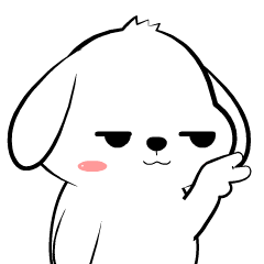 Lovely White Dog 3 : Animated Stickers