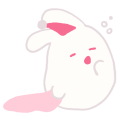 Lovely mochi rabbit - white