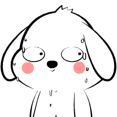 Lovely White Dog 4 : Animated Stickers