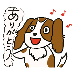 かわいい愛犬キャバリアのスタンプ