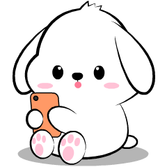 Lovely White Dog 5 : Animated Stickers