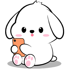 Lovely White Dog 5 : Animated Stickers
