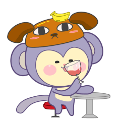 Cute Violet monkey2(Animated)