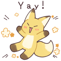 Cheerful fox Sticker