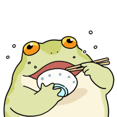 Japanese tree frog moving Sticker 4