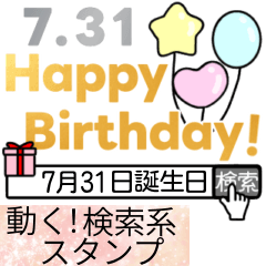 Happy birthday7/17-7/31search version