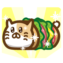 The toast cat and red bean chicken