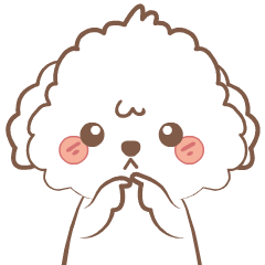 White puppy : Animated Stickers
