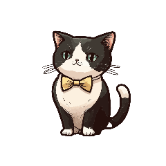 Black Cat - Tuxedo Cat - Tangled Cat
