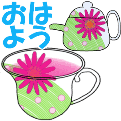 Stickers of Tea cups