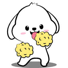 Lovely White Dog 6 : Animated Stickers