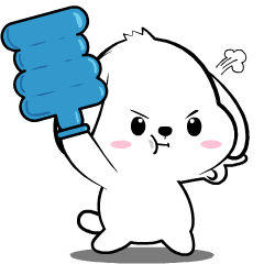 Lovely White Dog 7 : Animated Stickers