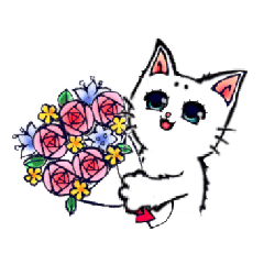 Eight types Cats Sticker ver(remake).