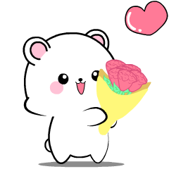 Lovely White Bear 7: Animated Stickers