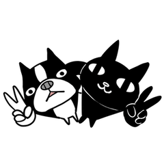【黒猫とフレンチブルドック】トト&ルル