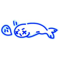 Seal vibrant blue color (8 sticker)