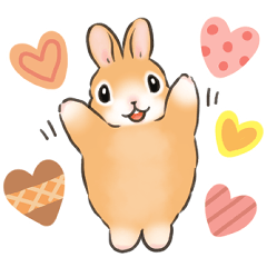 Rabbit sticker (convey feelings)
