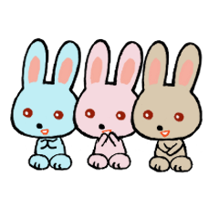 Rabbits Three Colors