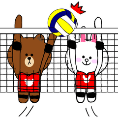 Good at volleyball brown and cony