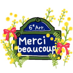 Mimoza french signs sticker resale