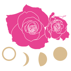 cool roses with moon