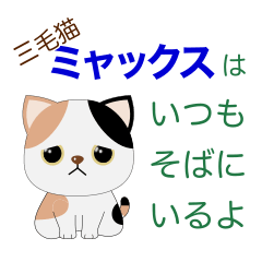 The cute calico cat MYAX Sticker