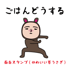 The usual funny (cute brown rabbit )