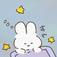 A very sleepy rabbit