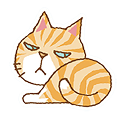 Daily sticker of brown tabby cat