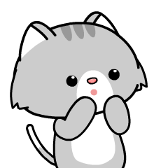 Lovely Grey Cat : Pop-up stickers