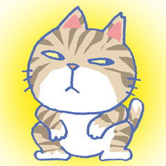 grumpy tabbycat sticker ver2