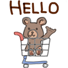 Let's go shopping! w/Cart Bear