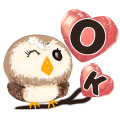 Owl that conveys feelings