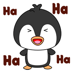 Cheerful penguin popup