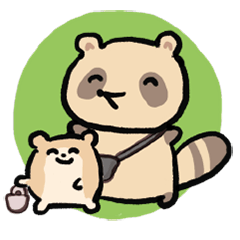 Tanu and Ham Sticker