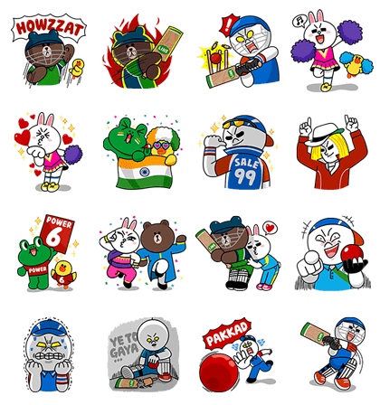 LINE character's Cricket Challenge!
