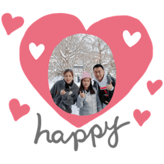 開心的爸爸媽媽和我