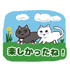 きよ子の猫ちゃんスタンプ　(日本語と英語)
