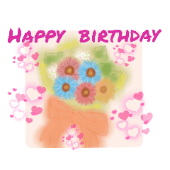 WhitePearl【花束でHappy  birthday】