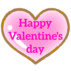 Happy Valentine's day  pink stickers