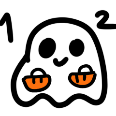 0-9 number&babyghost halloween