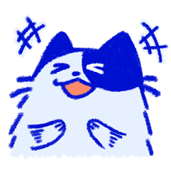 藍色貓貓的日常 - 各種笑臉