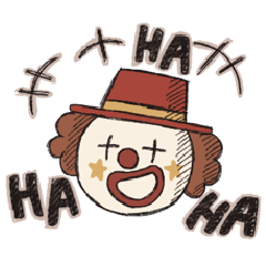 clown doll sticker