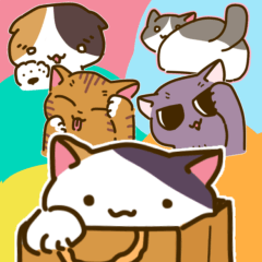Fuku Koi Koi! Various cat sticker